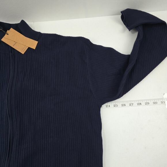 NWT‎ PJ Paul Jones full zip sweater mens blue Large 5571 - Picture 4 of 9